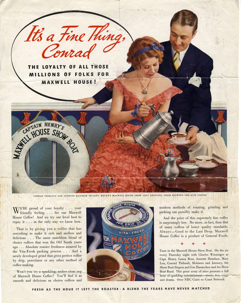 Maxwell House Coffee Ad, Saturday Evening Post, June 16, 1934