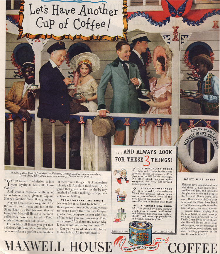 Maxwell House Coffee Ad - August 12, 1933