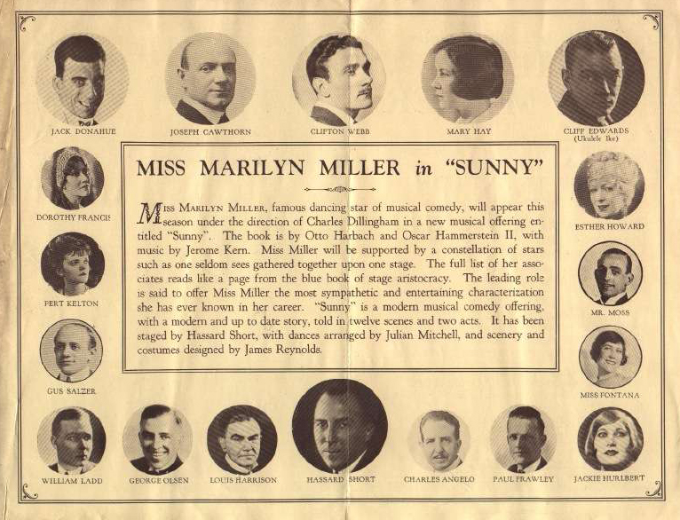 Handbill - Sunny - September 7, 1925