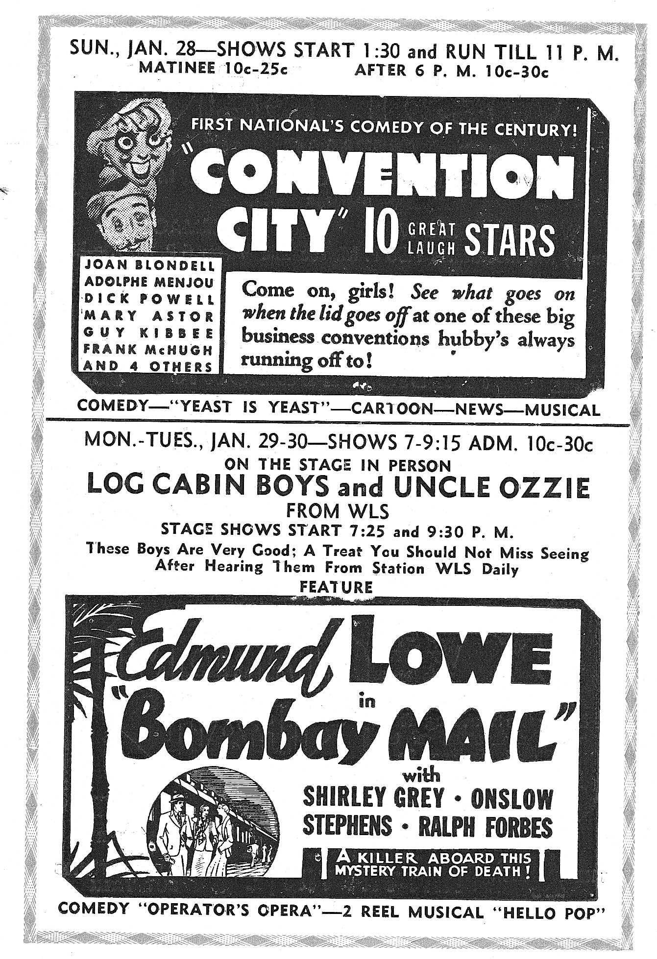 Chicago Ad, January 1934