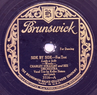 Side By Side-Charlie Straight-Brunswick 3516-A March 3 1927