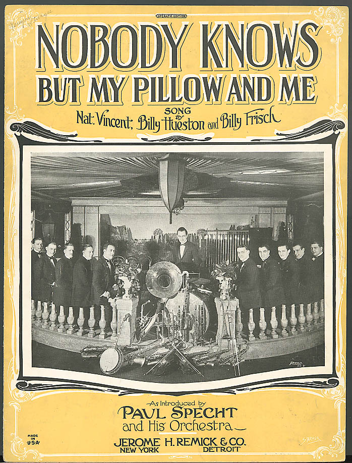 Nobody Knows But My Pillow And Me - 1923