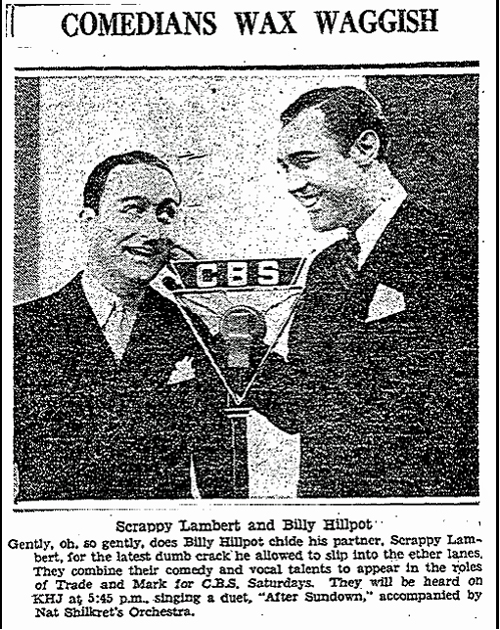 Scrappy Lambert & Billy Hillpot - 1934